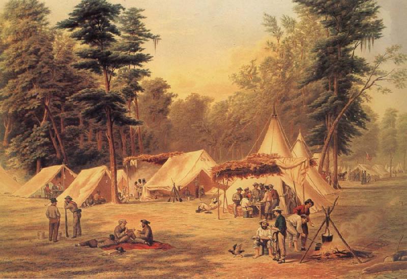 Conrad Wise Chapman Confederate Camp at Corinth oil painting image